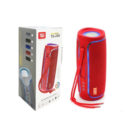 T&G WIRELESS BLUETOOTH SPEAKER TG-288 USB/AUX/RADIO/MICROSD 10W RED T&G WIRELESS BLUETOOTH SPEAKER TG-288 USB/AUX/RADIO/MICROSD 10W RED